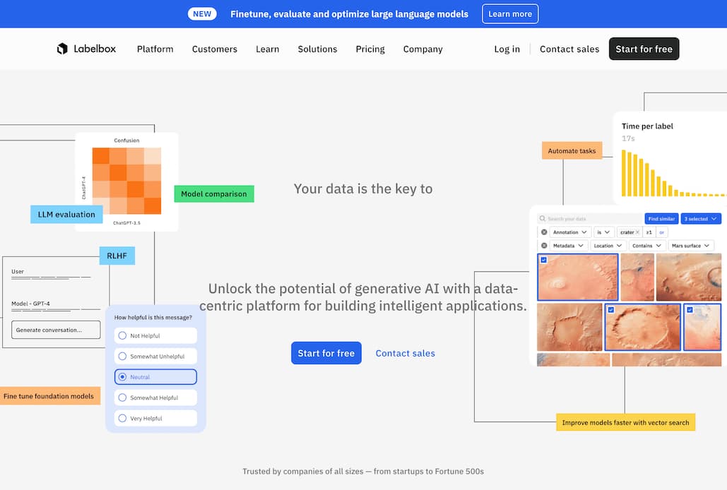 Visit Labelbox website preview